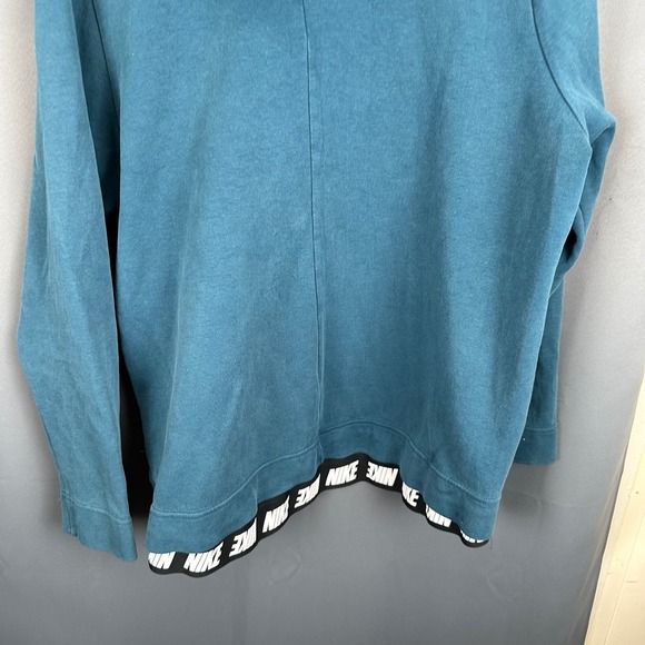Nike Mens Full Zip Hoodie Teal Blue Swoosh Logo XL Sportswear AJ6318-401 - Picture 8 of 8